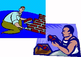 Calzolaio e muratore